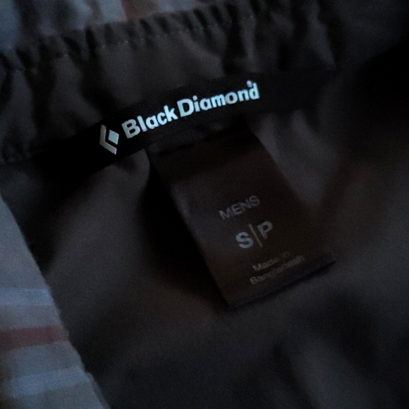 Black Diamond Button Up Short Sleeve Shirt Small Plaid - Picture 2 of 4